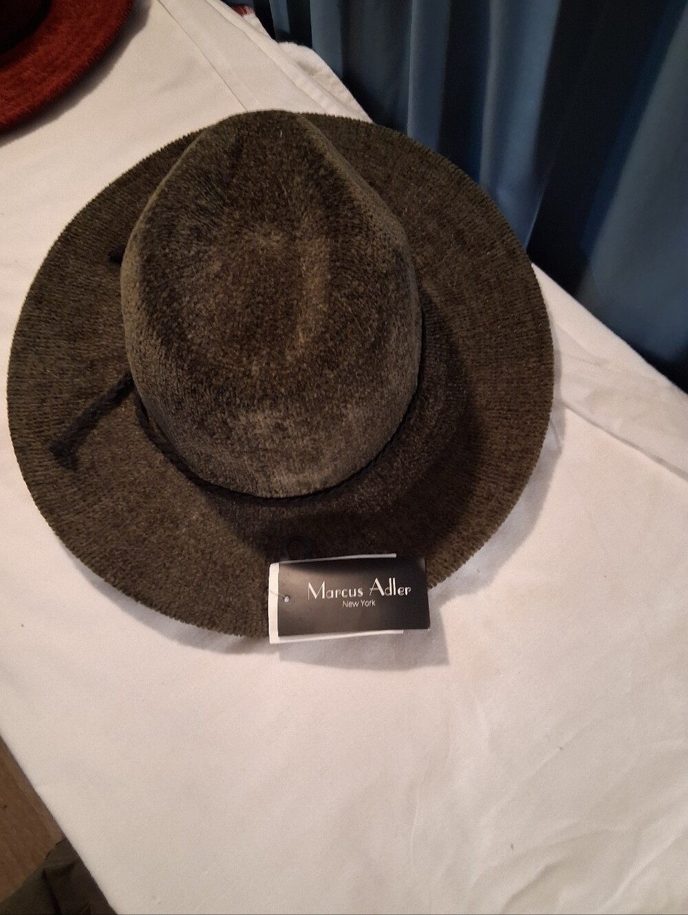 Marcus Adler NWT Olive Green Wool Blend Wide Brim Fedora